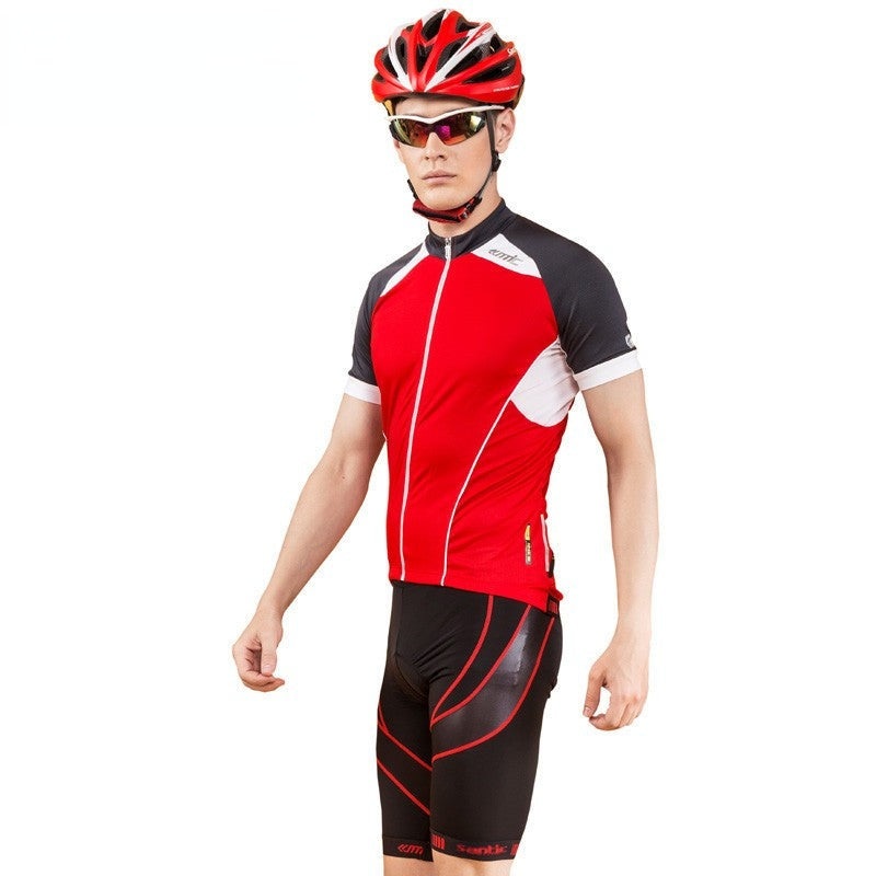 Santic Men Cycling Shorts 3D Anti-Slip Gel Padded Shorts