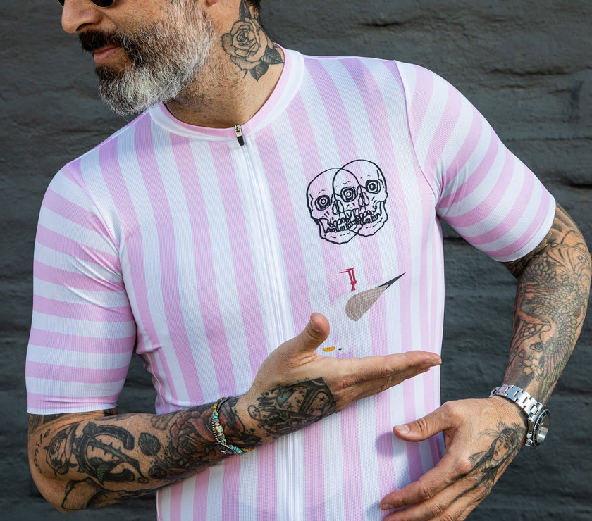 Light Skull Logo Quick Dry Cycling Short Sleeve Tops