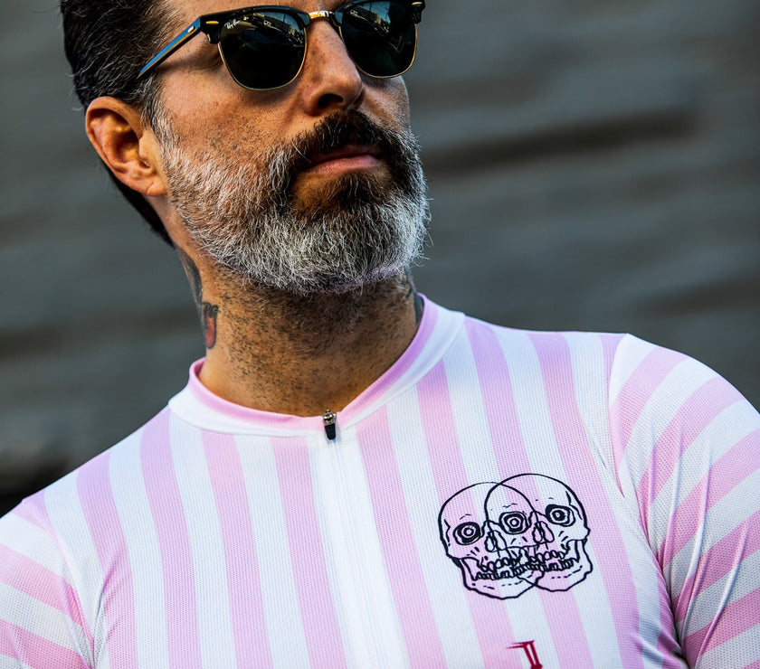 Light Skull Logo Quick Dry Cycling Short Sleeve Tops