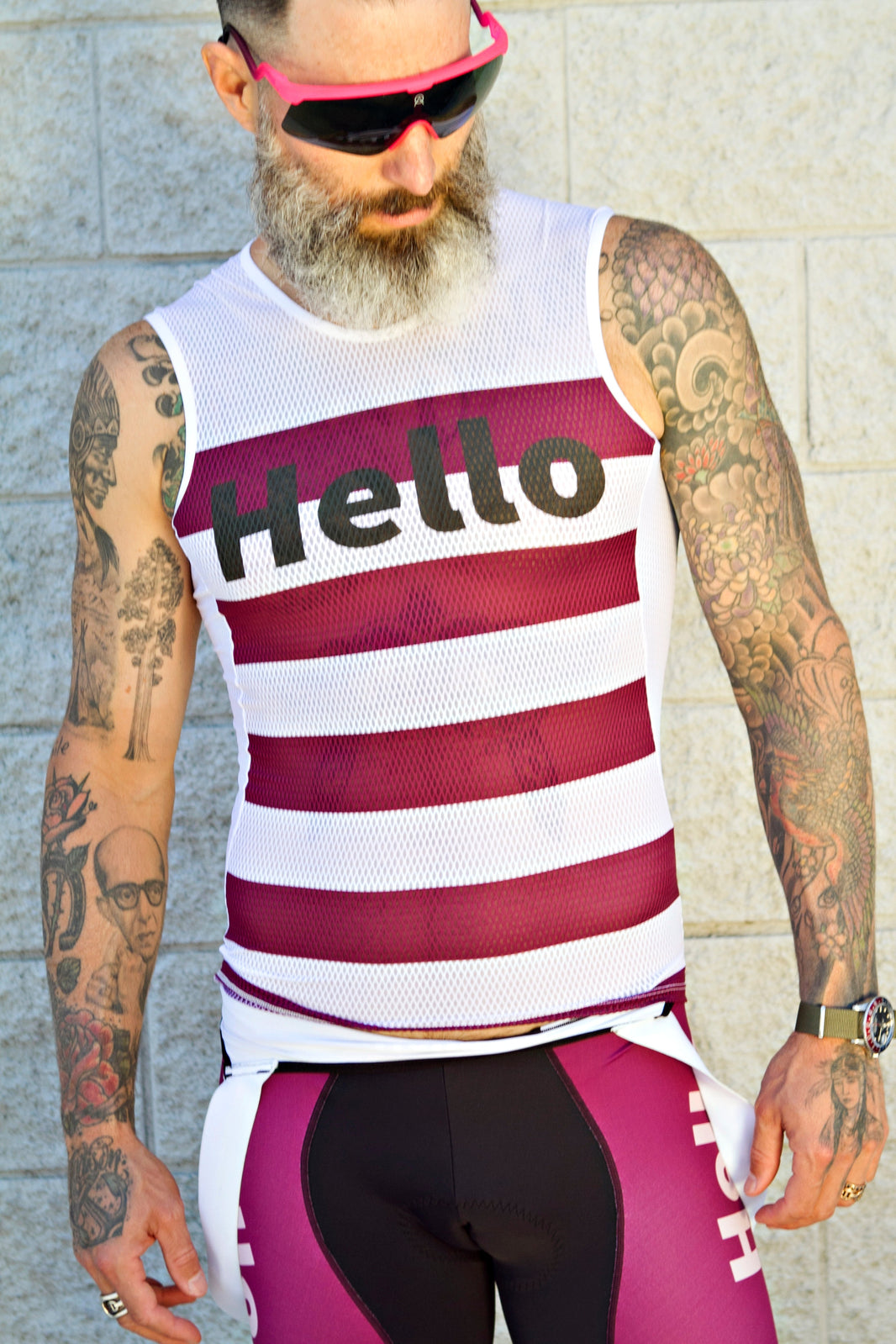 "Hello Pink" Cycling Short-sleeved Quick-drying, Breathable and Comfortable