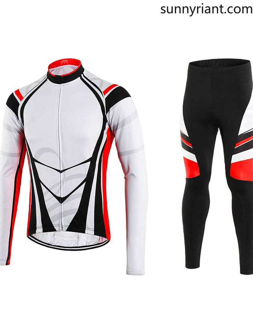 Grams Men's Long Sleeve Cycling Jersey with Tights