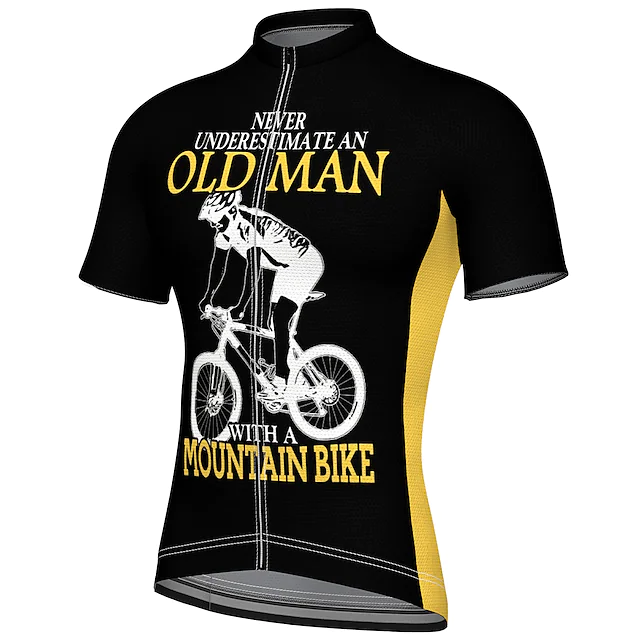 Men's Short Sleeve Cycling Jersey Summer Spandex Polyester