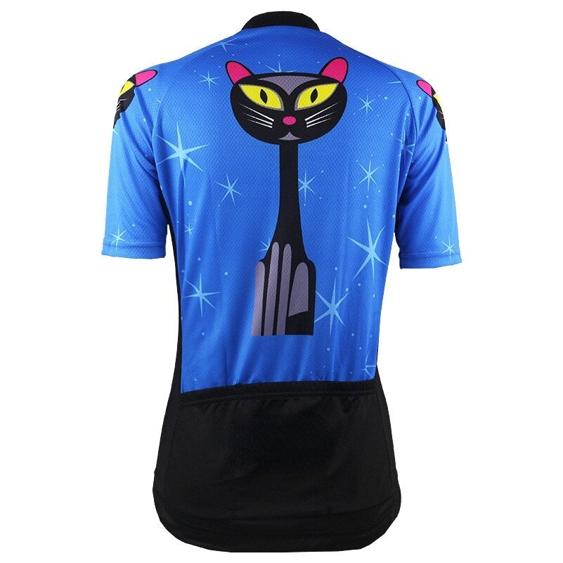 HIRBGOD 2022 New Funny Black Cat Cycling Jersey