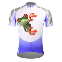 Men's Short Sleeve Cycling Jersey Summer Polyester Purple