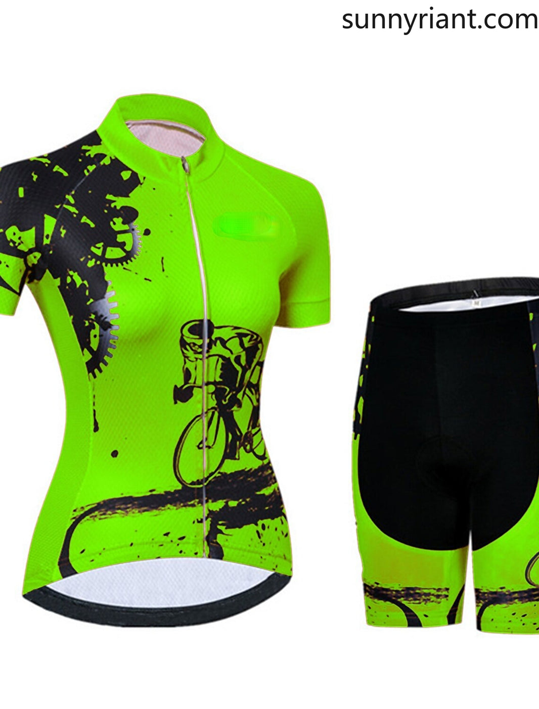 Women's Short Sleeve Cycling Jersey with Shorts