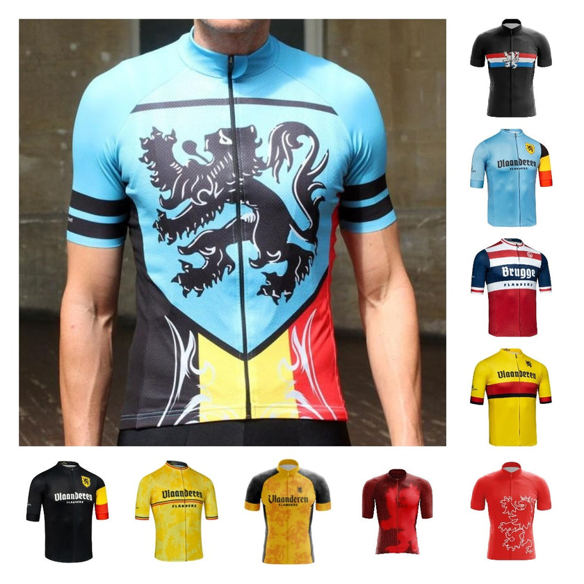 New Cycling Jersey Lightweight Men Bicycle Dresses Lion Flander