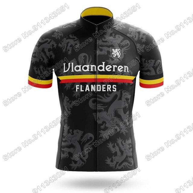 New Cycling Jersey Lightweight Men Bicycle Dresses Lion Flander