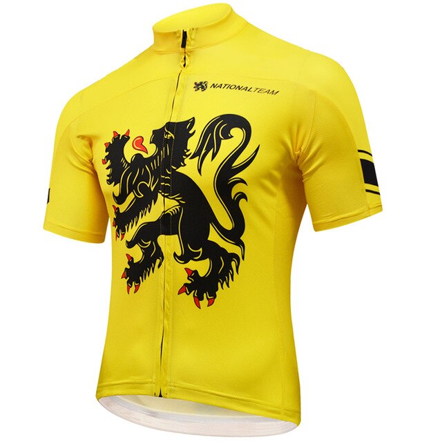 New Cycling Jersey Lightweight Men Bicycle Dresses Lion Flander