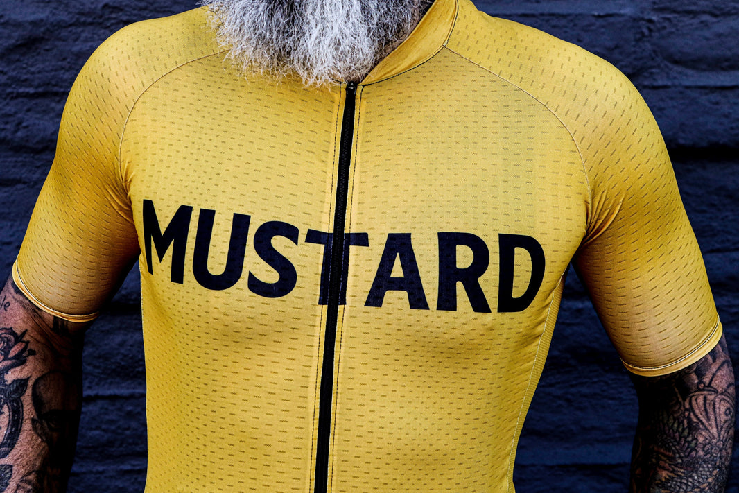 "MUSTARD" Breathable Cycling Jersey Set