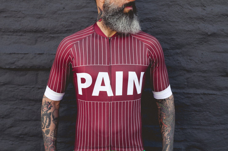 "Royal" Dark Red Lines Jersey (Men)