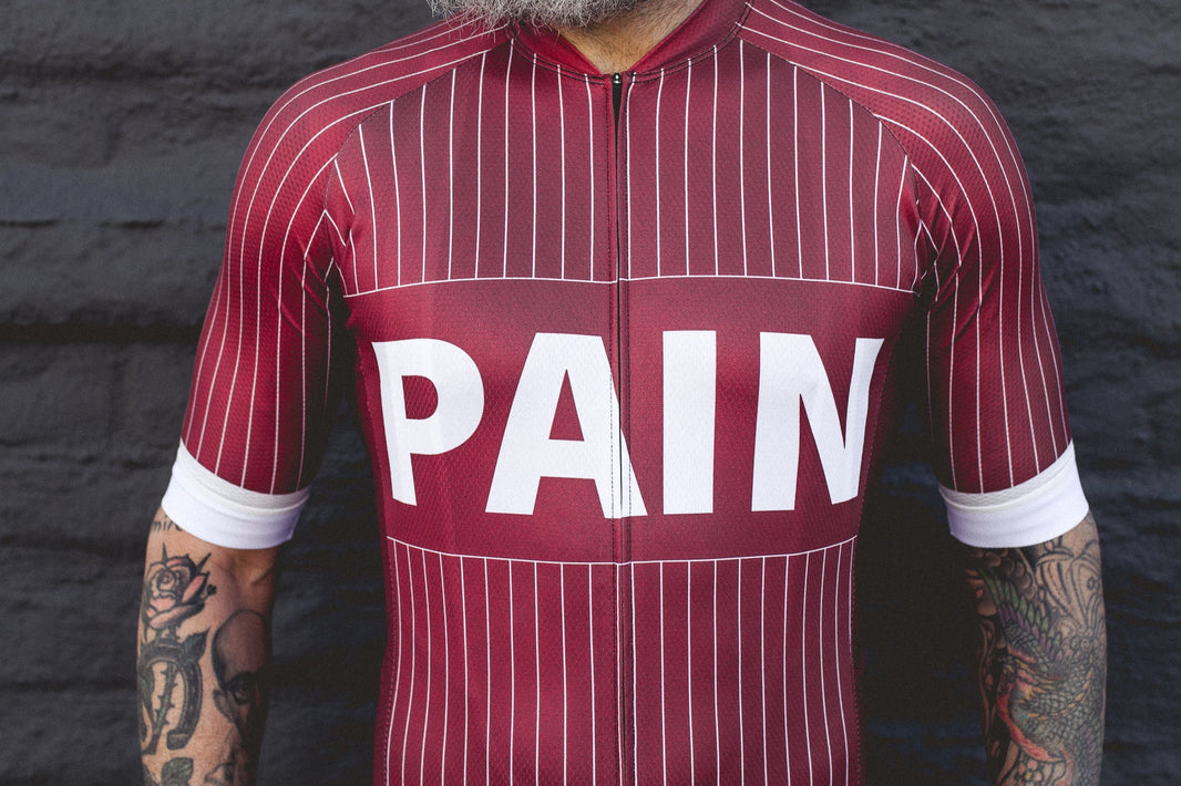 "Royal" Dark Red Lines Jersey (Men)