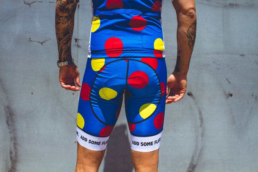 "Polka Dot Blue" Style Cycling Pants