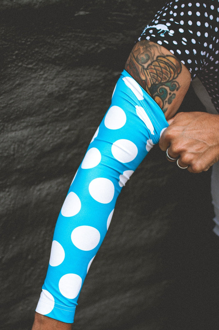 "Blue Dots" Arm Warmers