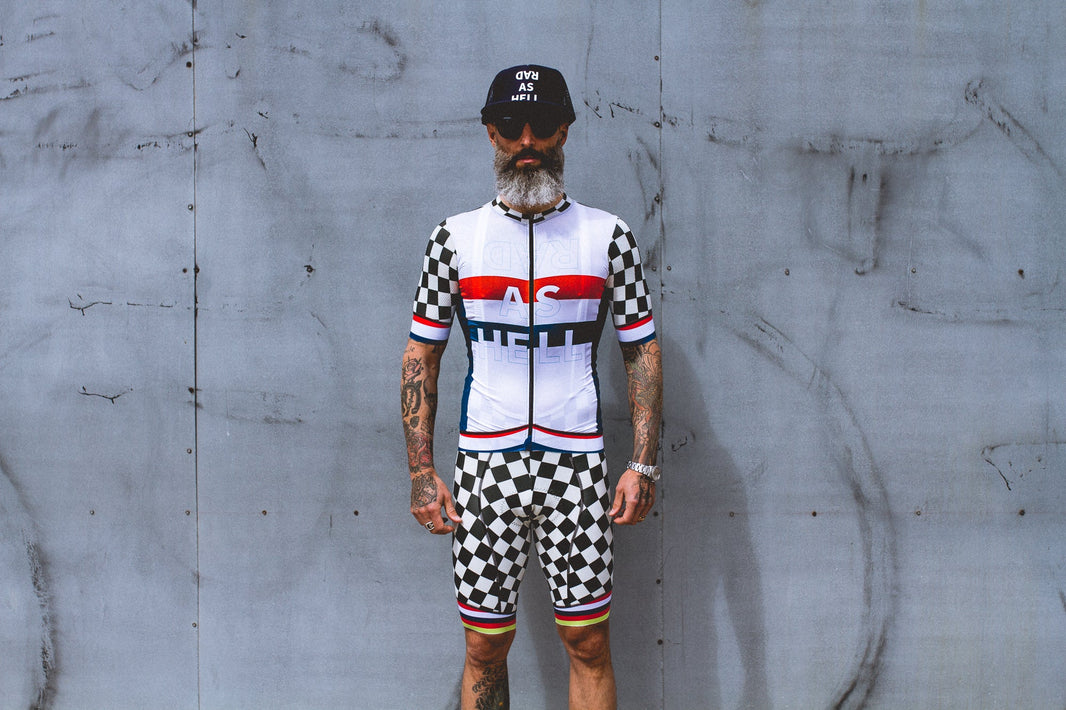 Checkerboard Mountain Race Professional Cycling Wear Breathable Comfortable