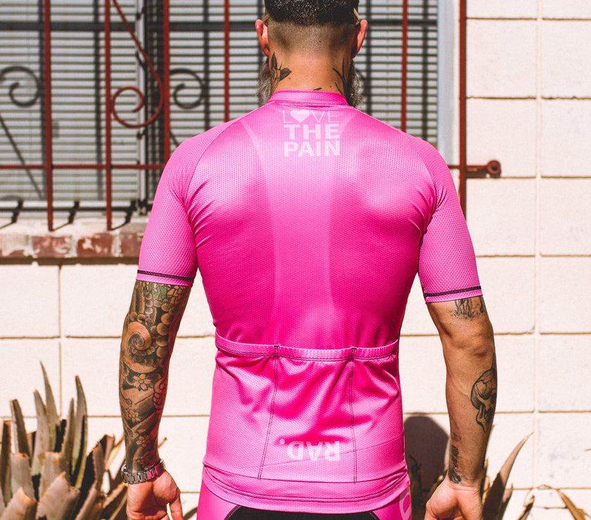 Professional Pink Cycling Jersey Quick-drying and Breathable