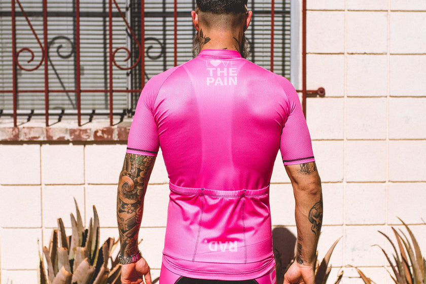 Professional Pink Cycling Jersey Quick-drying and Breathable