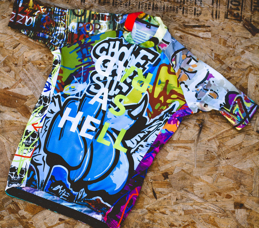 'Nathan' Graffiti Cycling Top