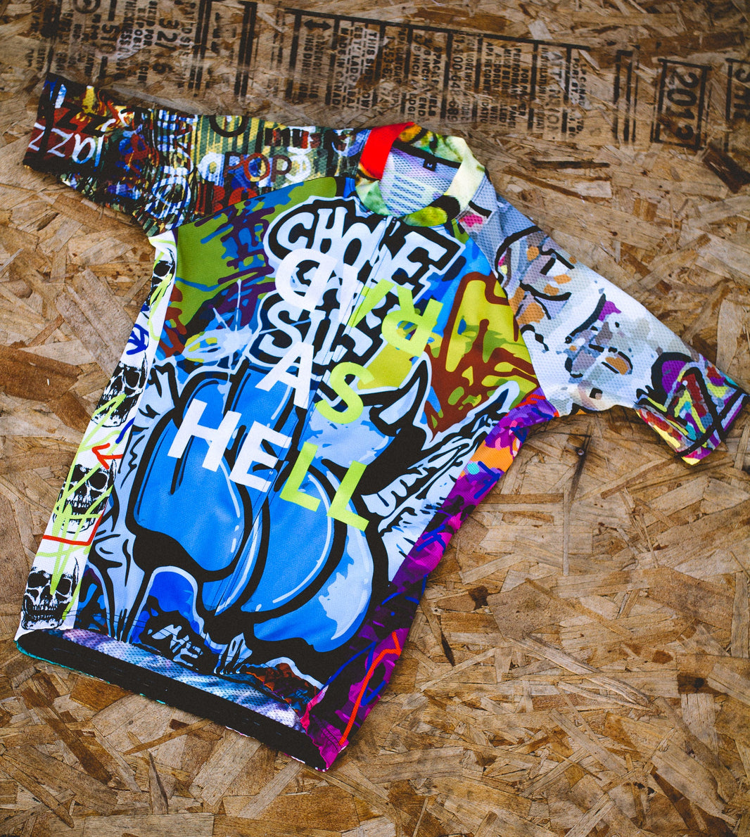 'Nathan' Graffiti Cycling Top