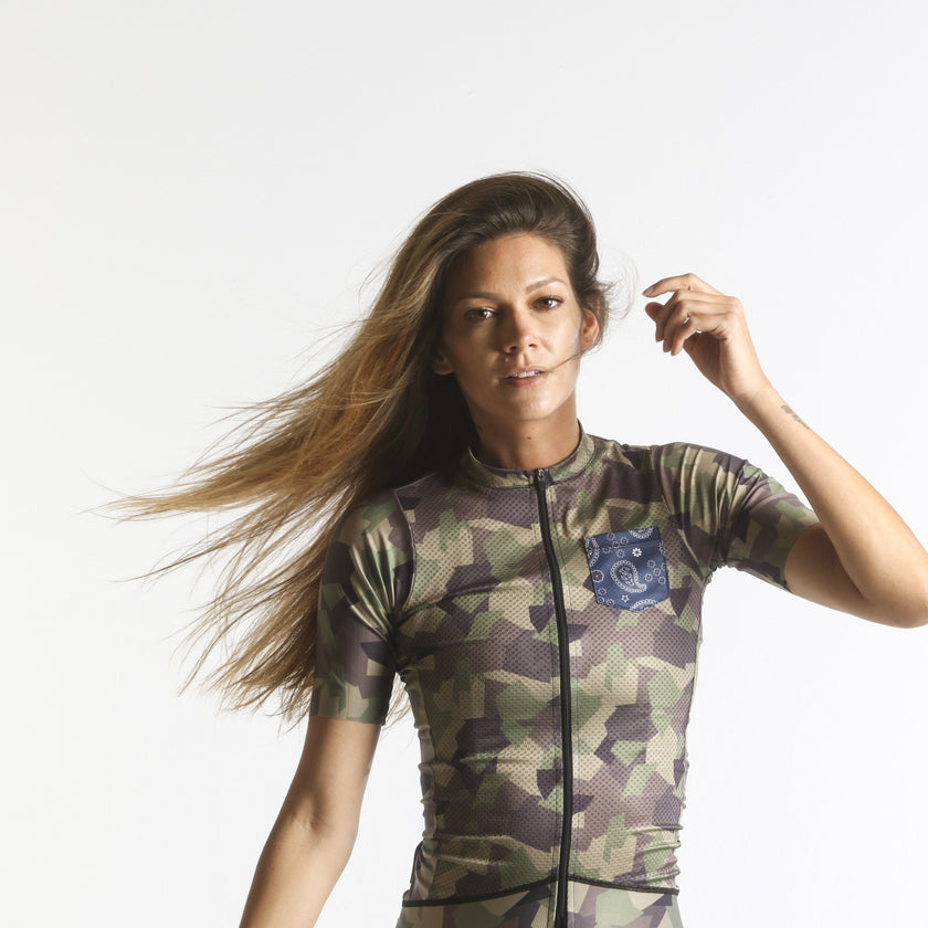 "Puzzle Camo" Pocket Light Series Style Jersey Womens