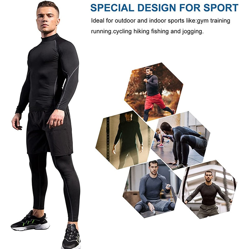 Men Bodybuilding Sport Tight T-shir