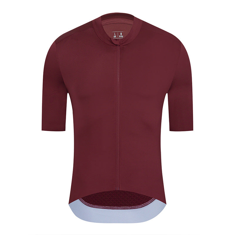 Solid Color Short Sleeve Men's Cycling Jersey