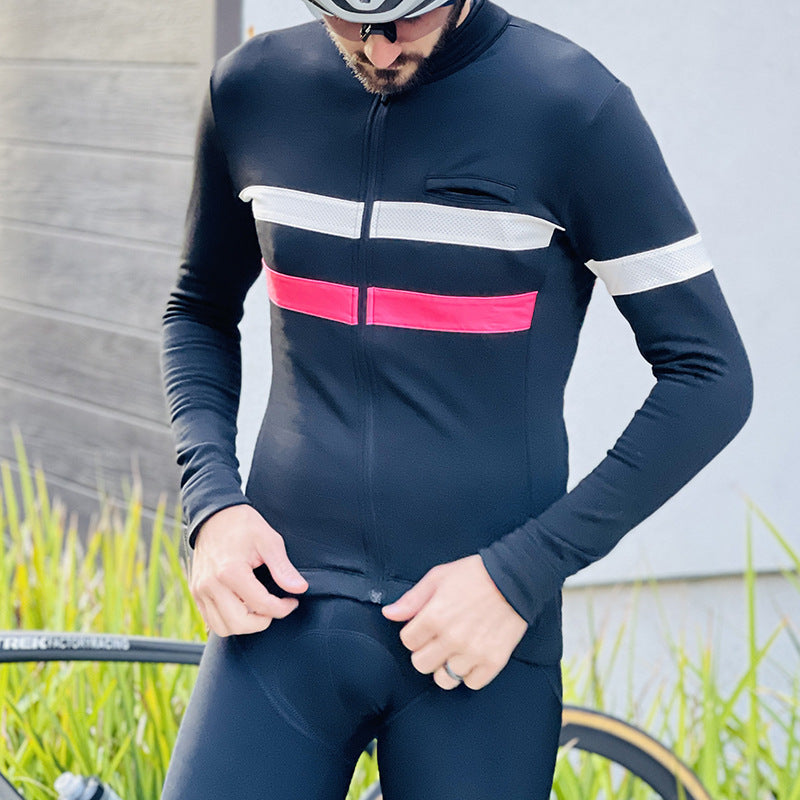 Reflective Warm Long Sleeve Men's Cycling Jersey