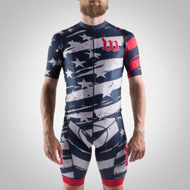 Wattie Ink Team Cycling Jersey Suit Sky blue