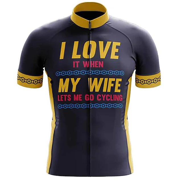 Men's Short Sleeve Cycling Jersey Summer Spandex Polyester