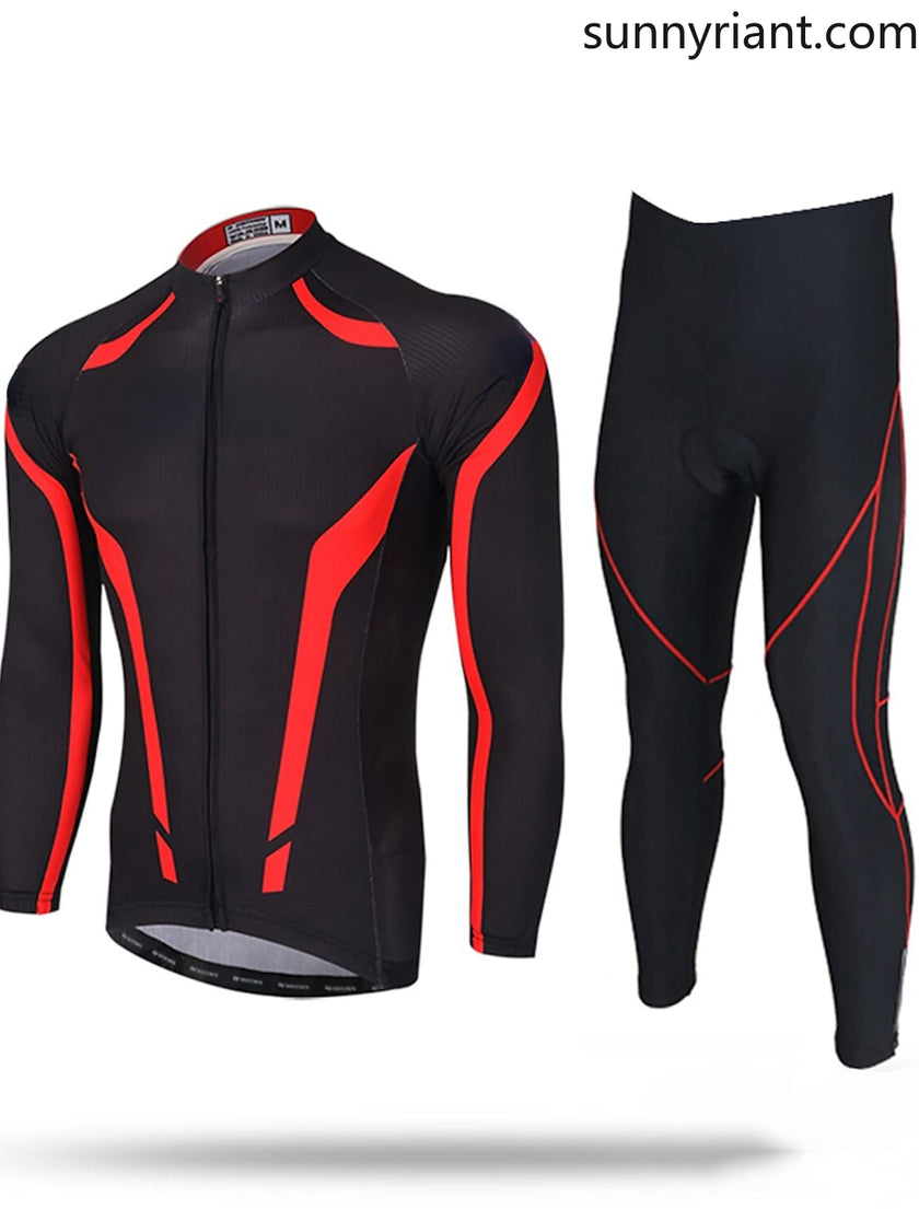 Grams Men's Long Sleeve Cycling Jersey with Tights