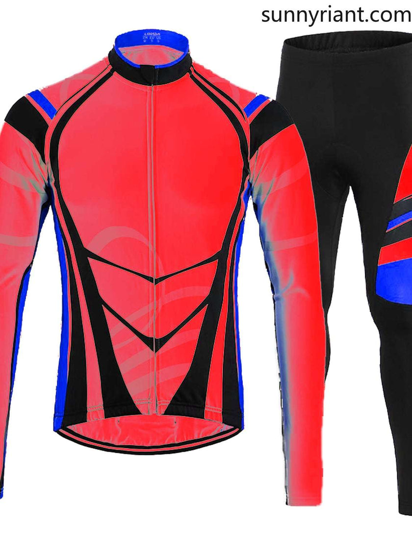 Grams Men's Long Sleeve Cycling Jersey with Tights