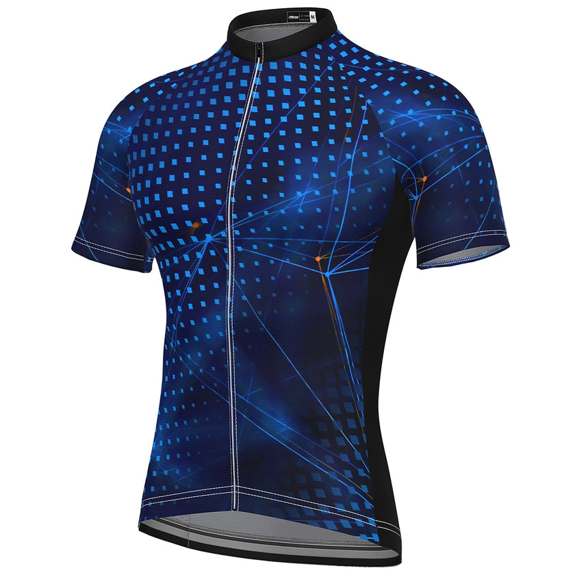 Men's Short Sleeve Cycling Jersey Summer Spandex Polyester