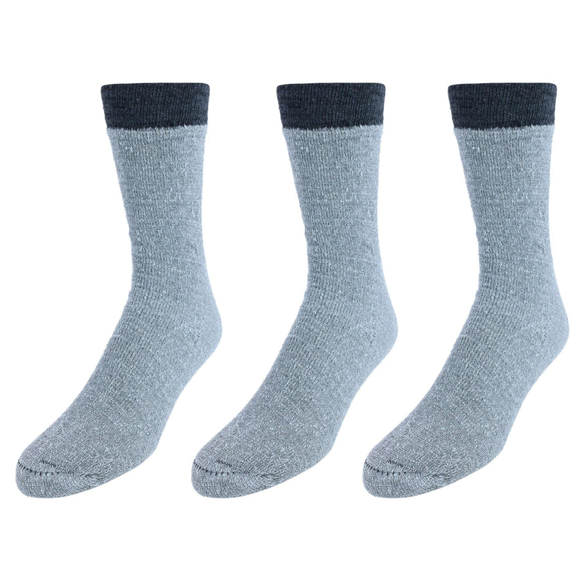 CTM® Men's Merino Wool Boot Crew Socks (3 Pack)