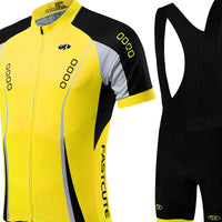 Men's Short Sleeve Cycling Jersey with Bib Shorts