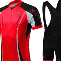 Men's Short Sleeve Cycling Jersey with Bib Shorts