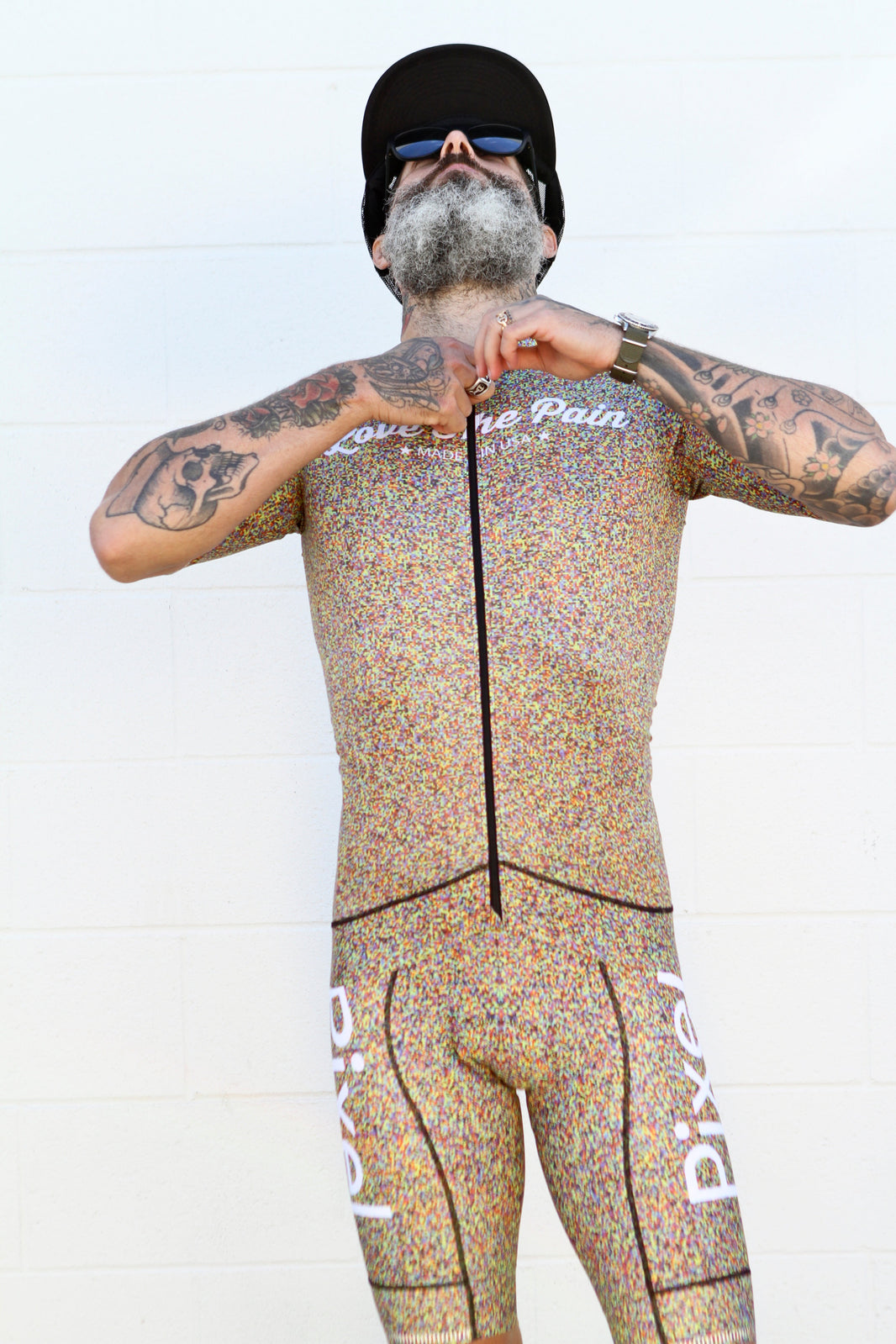 "Pixel" Colorful Mosaic Cycling Jersey Set