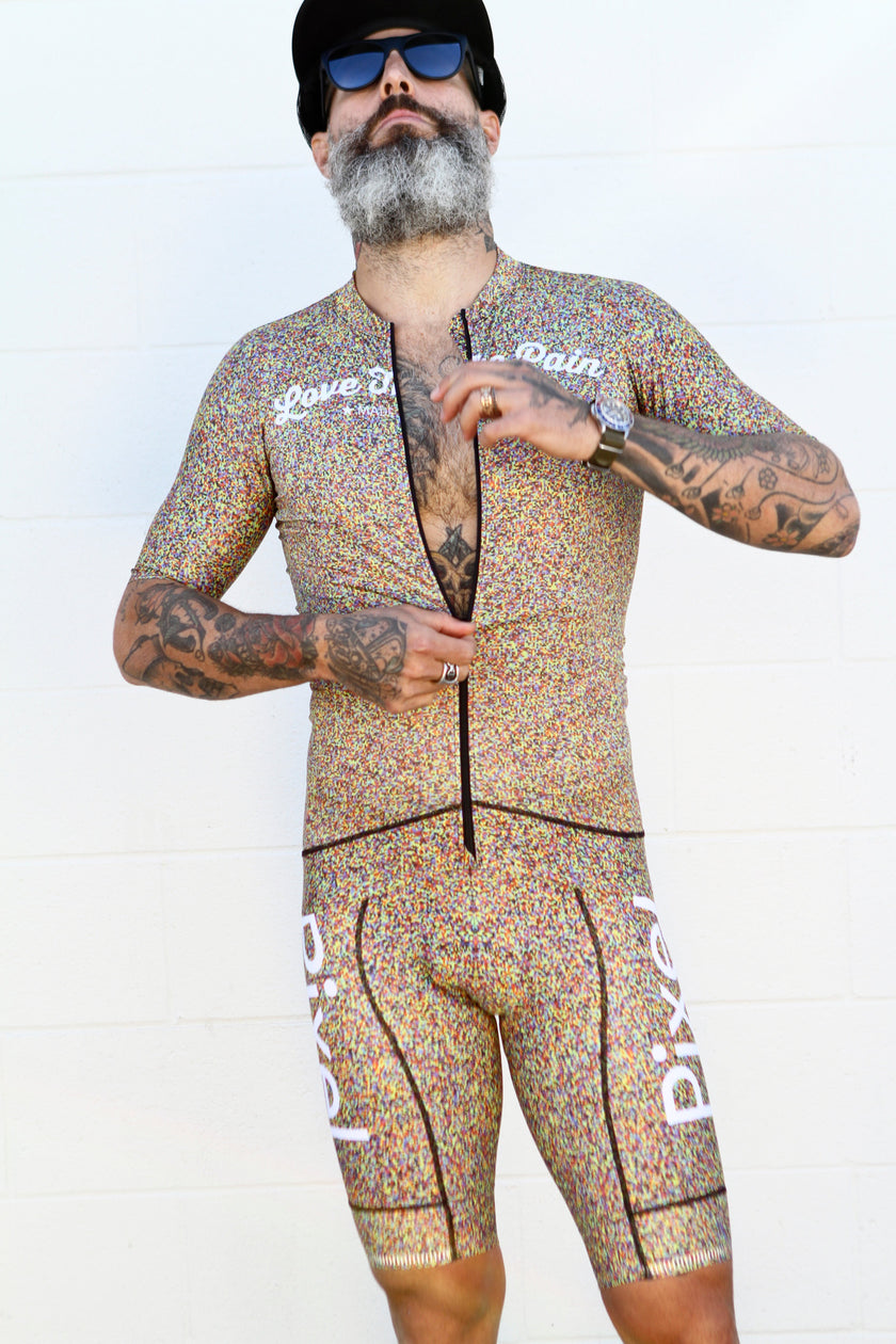 "Pixel" Colorful Mosaic Cycling Jersey Set