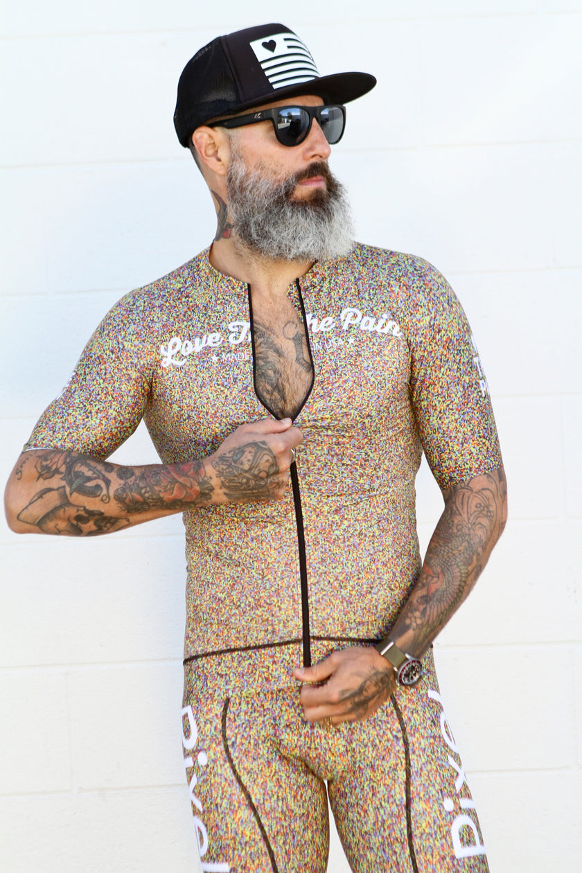 "Pixel" Colorful Mosaic Cycling Jersey Set