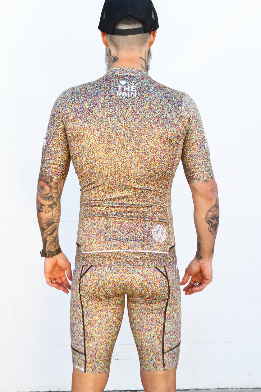 "Pixel" Colorful Mosaic Cycling Jersey Set