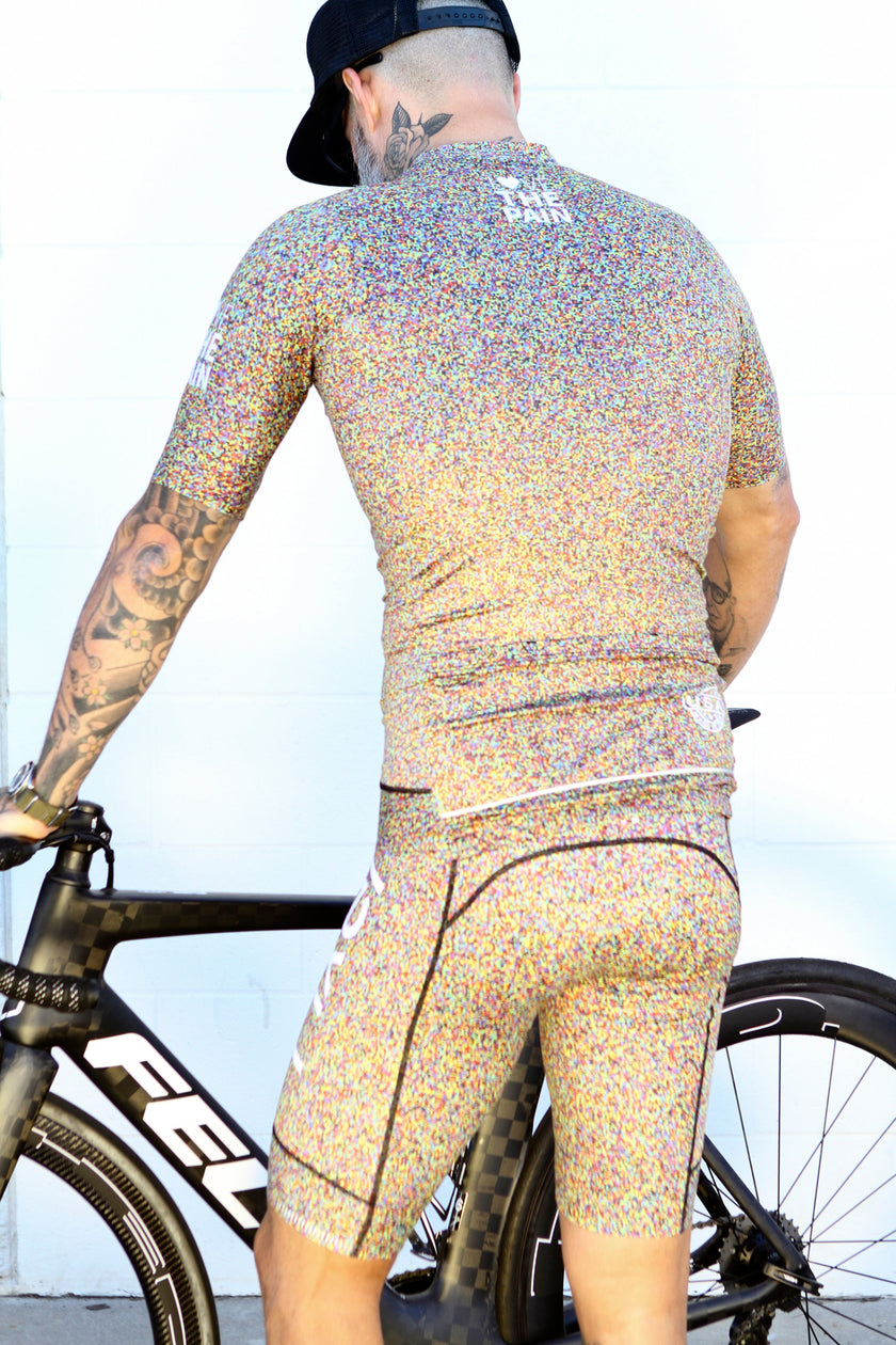 "Pixel" Colorful Mosaic Cycling Jersey Set