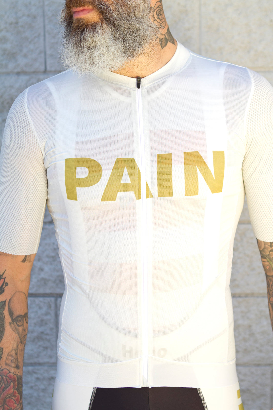 "PAIN'' White Sports Cycling Top Professional Cycling Wear