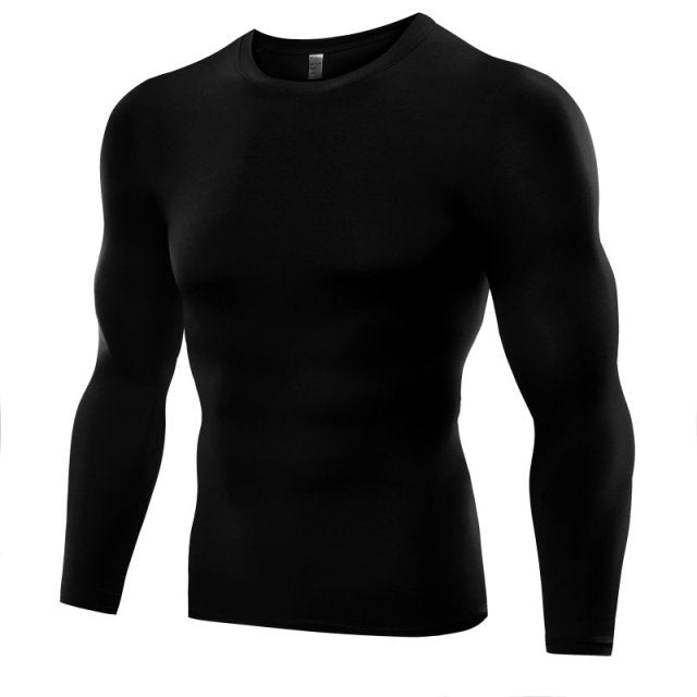 Mens Compression Under Base Layer Top Long Sleeve