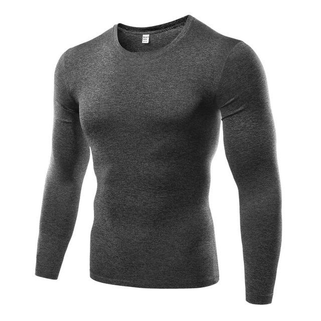 Mens Compression Under Base Layer Top Long Sleeve