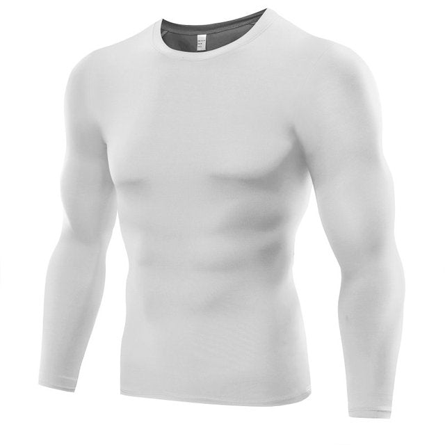 Mens Compression Under Base Layer Top Long Sleeve