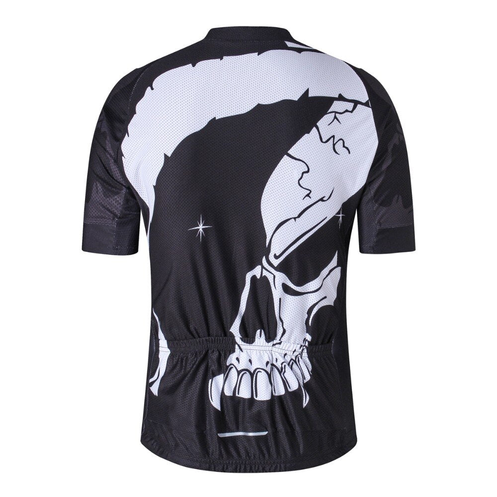 Fire Skull 3D Men Cycling Jersey Bike Bicycle Short Sleeves Jersey