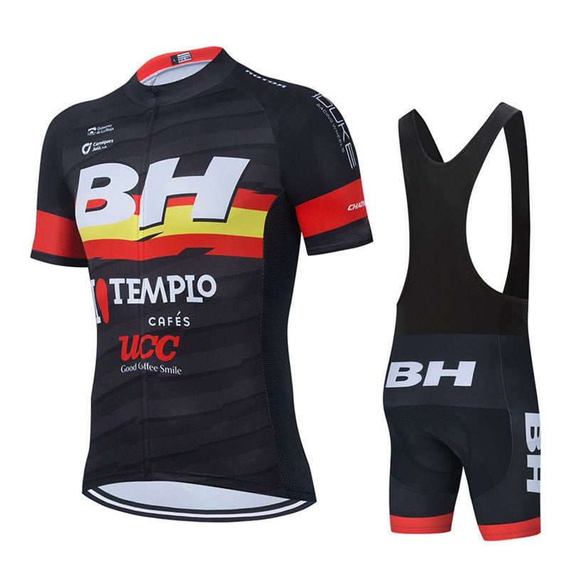 New Team BH Short Sleeve Cycling Jersey Set 19D Pad Pants Suit