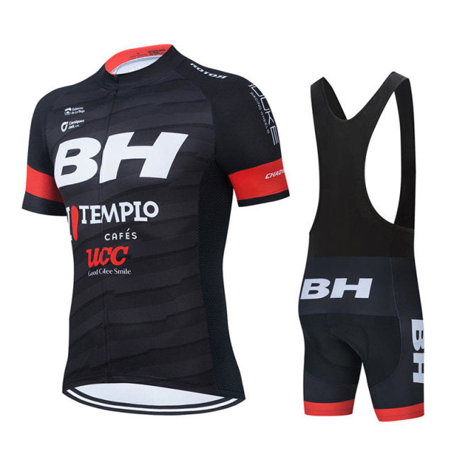 New Team BH Short Sleeve Cycling Jersey Set 19D Pad Pants Suit