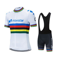 Movistar Pattern Men Summer Cycling Clothing Breathable