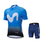 Movistar Pattern Men Summer Cycling Clothing Breathable