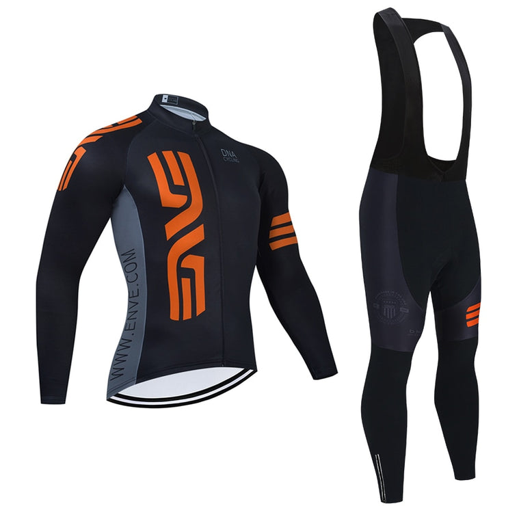 NEW Orange Black CYCLING SUIT