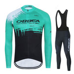 Mens Long Sleeve Cycling Jersey Set